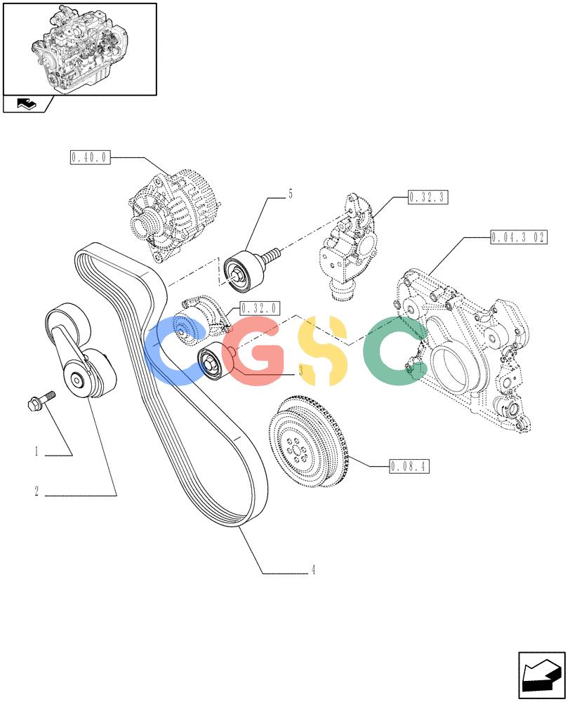 神钢零件查询(F4GE9684R J602) - ENGINE 504360958 - 84159125 (1/08-12/12) (0.34.0) - WATER PUMP - CONTROL (2852395) Kobelco