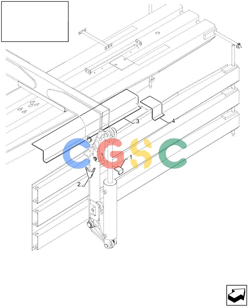 凯斯零件查询(LB433S) - BIG RECTANGULAR BALER (9/08-12/12) (18.84311447[01]) - DIA : DENSITY LEVER SUPPORT - D800 Case Agriculture