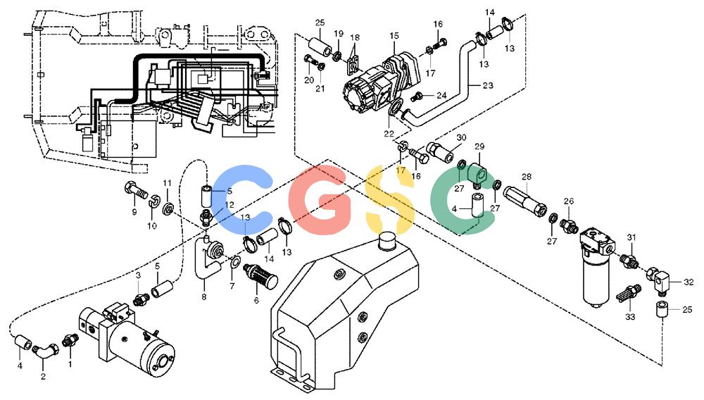 纽荷兰零件查询(AD250 (3.5 VERSION)) - ARTICULATED DUMP TRUCK (7/01-) (3.413[05]) - STEERING SYSTEM - HYDRAULIC CIRCUIT New Holland Constructuion