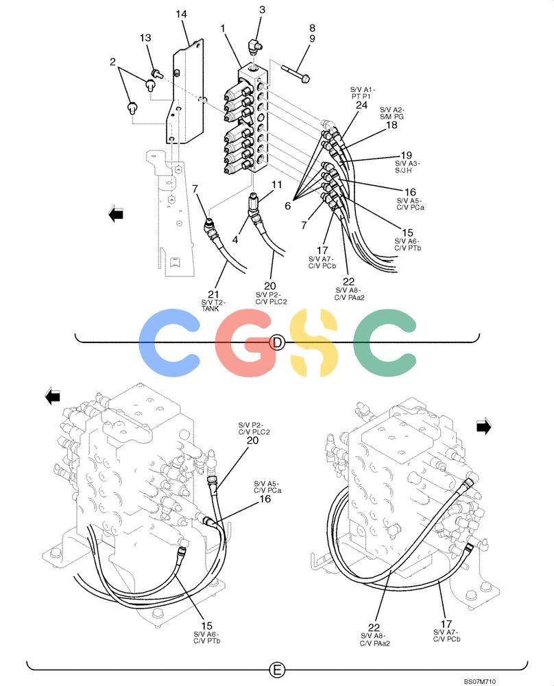纽荷兰零件查询(E135B) - CRAWLER EXCAVATOR TIER 3 - ASN YH05-07001 (N8TA13006) (1/08-) (02-30[02]) - CONTROL LINES, VALVE (YY64H00125F1), PAGE 2 OF 2 New Holland Constructuion