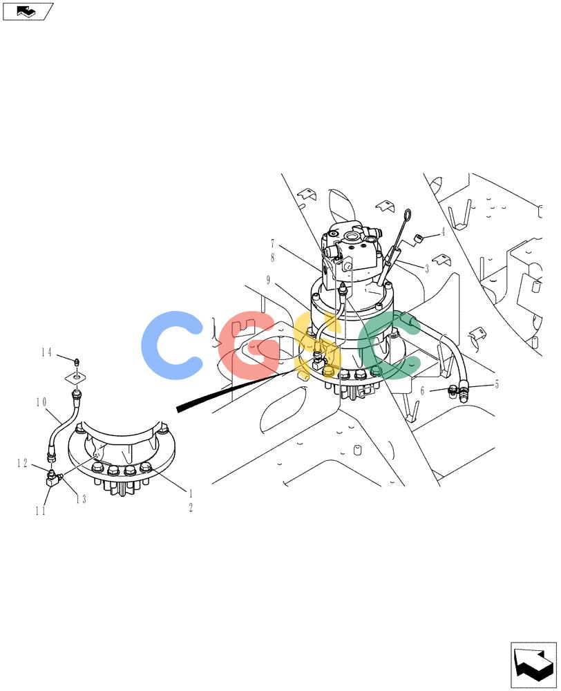 纽荷兰零件查询(E70BSR) - COMPACT CRAWLER EXCAVATOR ASN YT06-18001 (01-016[01]) - SWING MOTOR INSTALLATION New Holland Constructuion