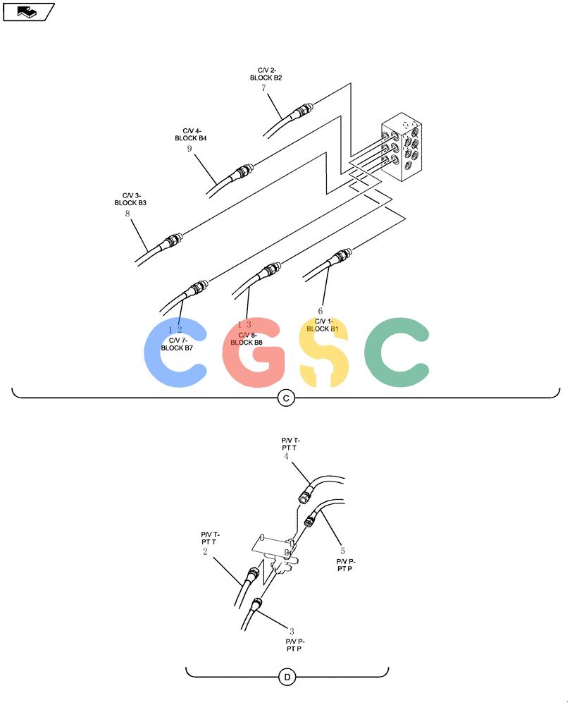 纽荷兰零件查询(E235BSR) - CRAWLER EXCAVATOR (5/07-) (1.082[02]) - PILOT PIPING - 2-PIECE BOOM New Holland Constructuion