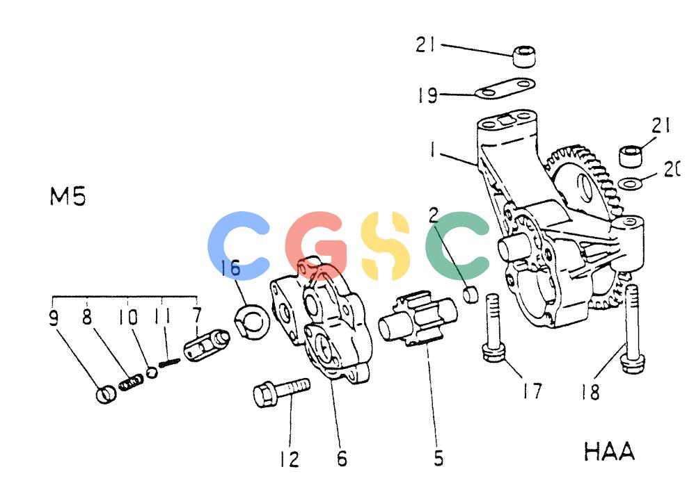 神钢零件查询(6D16-T) - MITSUBISHI DIESEL ENGINE - K907 & MD180LC (1/87-12/06) (02-009) - OIL PUMP & GEAR TRAIN Kobelco