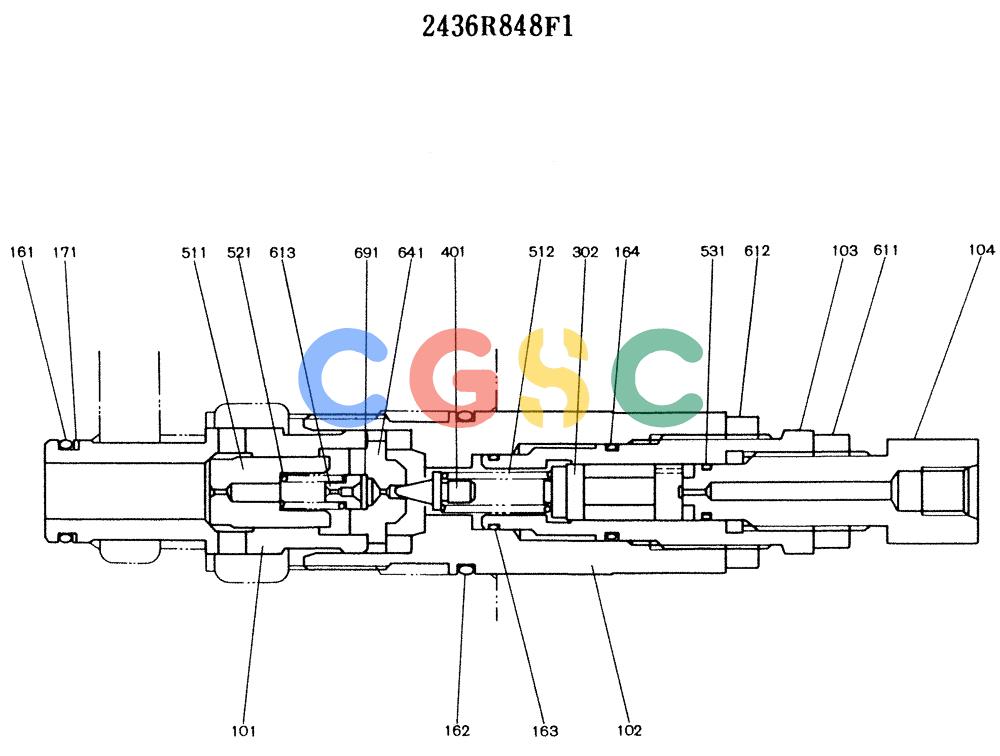 神钢零件查询(K916LC) - MARK II EXCAVTOR ASN YS0201 (1/89-12/03) (10-007) - VALVE ASSY, MAIN RELIEF Kobelco