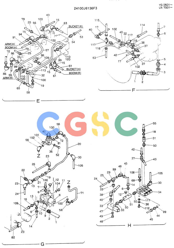 神钢零件查询(K907DLC) - EXCAVATOR ASN YG0501 (1/86-12/03) (03-008[02]) - REMOTE CONTROL ASSY (WRIST CONTROL) Kobelco