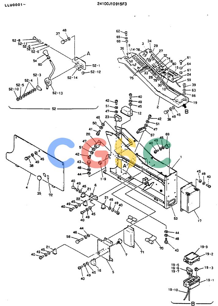神钢零件查询(MD240BLC) - EXCAVATOR BTW LLU0001 - LLU0300 (1/80-12/06) (05-009) - PANEL ASSY, INST Kobelco