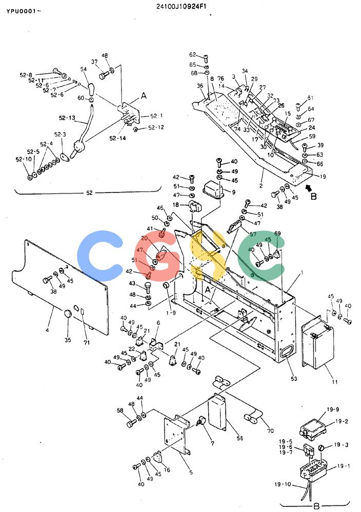神钢零件查询(MD140BLC) - EXCAVATOR BTW YPU0001 - YPU0300 (1/80-12/06) (05-009) - PANEL ASSY, INST Kobelco