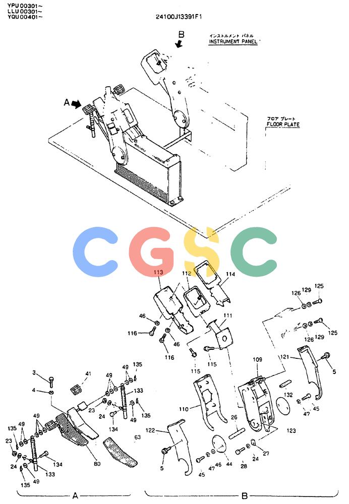 神钢零件查询(MD240C) - EXCAVATOR BTW LLU0301 - LLU0600 (1/80-12/06) (03-001[1]) - CONTROL ASSY - 24100J13391F1 Kobelco