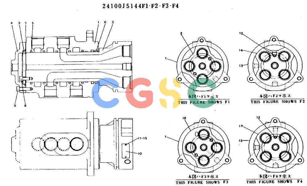 神钢零件查询(MD140BLC) - EXCAVATOR BTW YPU0001 - YPU0300 (1/80-12/06) (12-003) - JOINT ASSY, SWIVEL Kobelco