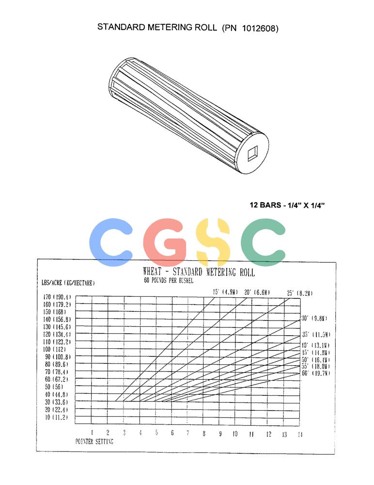 凯斯零件查询(1100) - CONCORD AIR SYSTEM (10/97-12/00) (D03) - STANDARD METERING ROLL, PN 1012608 Case Agriculture
