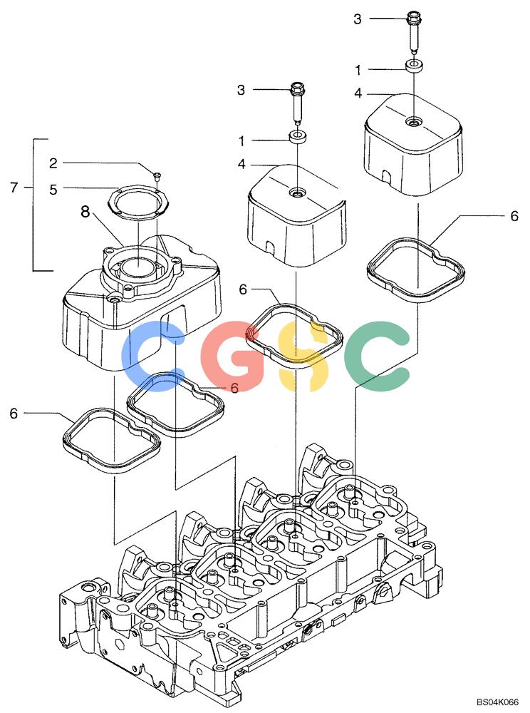 纽荷兰零件查询(DC85) - CRAWLER DOZER (8/04-) (02-18) - CYLINDER HEAD - COVERS New Holland Constructuion