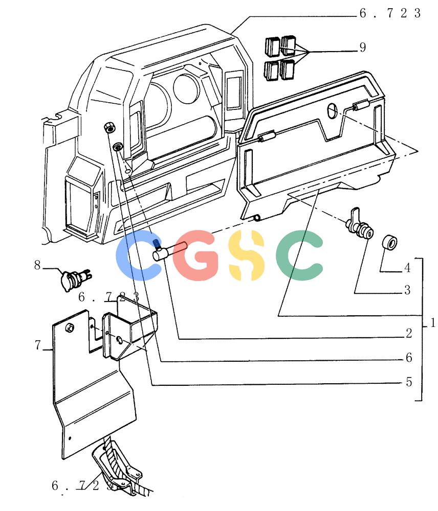 纽荷兰零件查询(FD145) - CRAWLER DOZER (N.A. VERSION) (10/98-) (9.651[04]) - ROPS CANOPY - OPTIONAL CODE 76052569 New Holland Constructuion