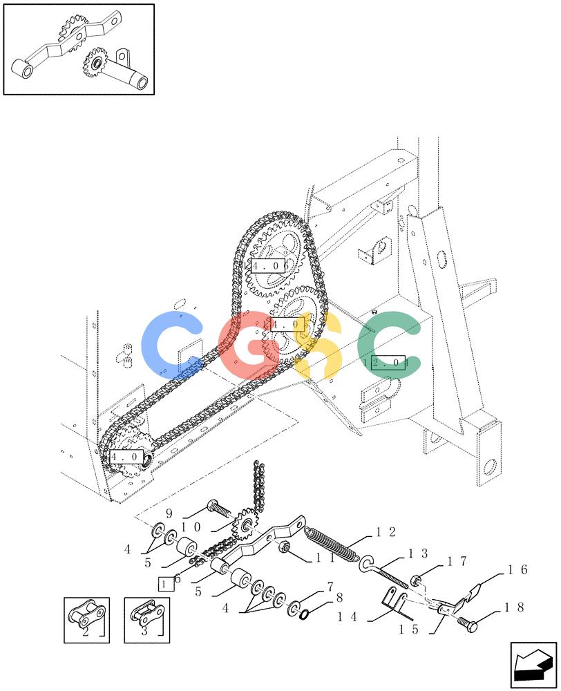 凯斯零件查询(RBX341) - SILAGE PACK ROUND BALER (3/03-12/05) (14.02[01]) - IDLER Case Agriculture