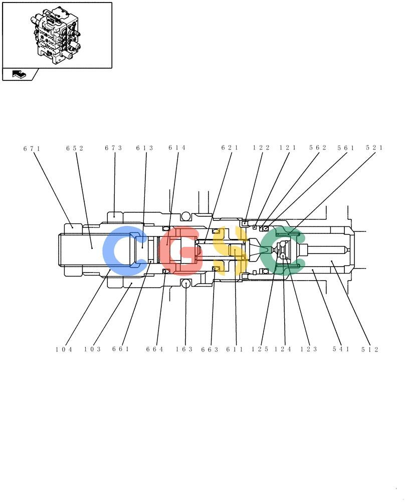 纽荷兰零件查询(E235BSR) - CRAWLER EXCAVATOR (5/07-) (1.050[21]) - HYDRAULIC CONTROL VALVE - COMPONENTS New Holland Constructuion