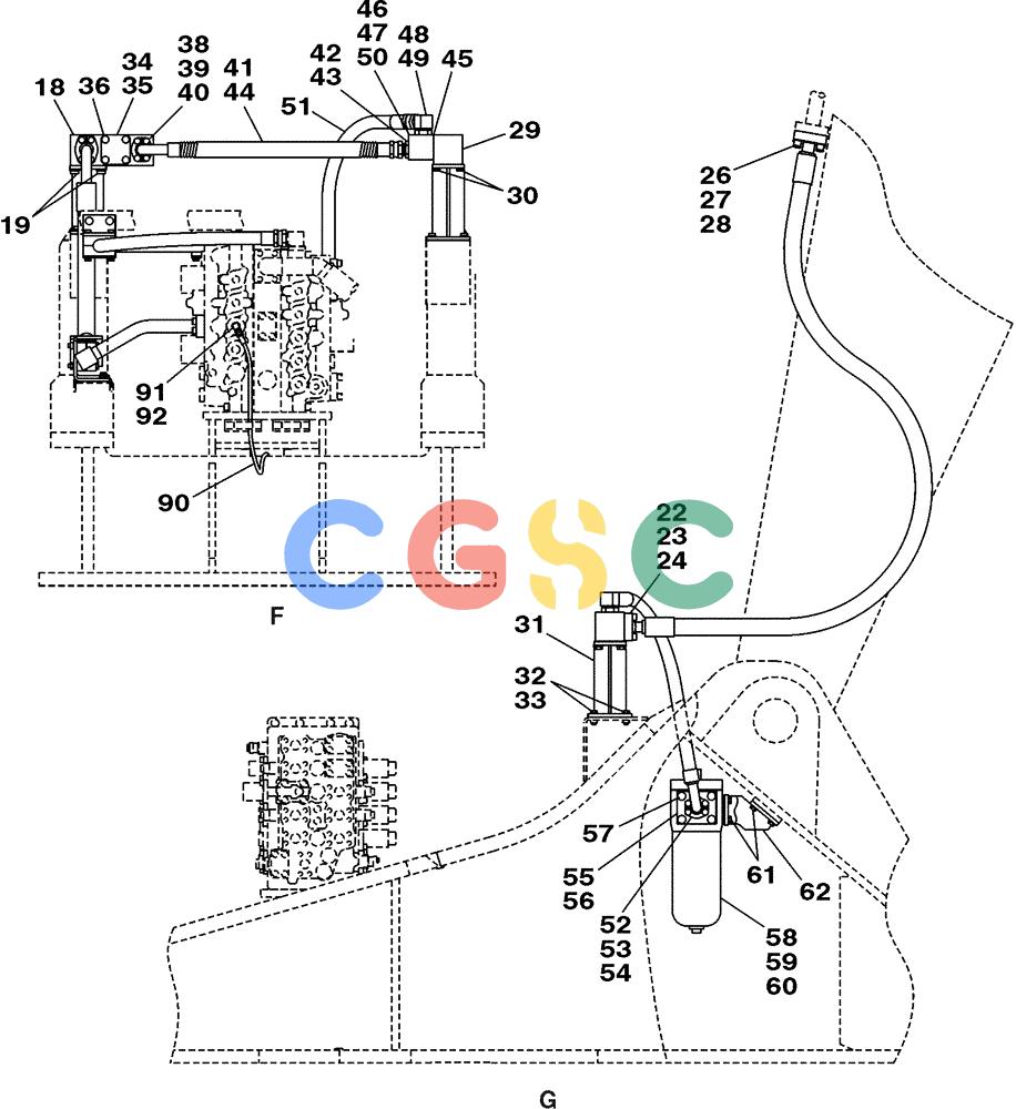 纽荷兰零件查询(E805) - CRAWLER EXCAVATOR (1/05-) (08-061-03[01]) - HYDRAULICS SINGLE ACTING CIRCUIT/HAMMER New Holland Constructuion