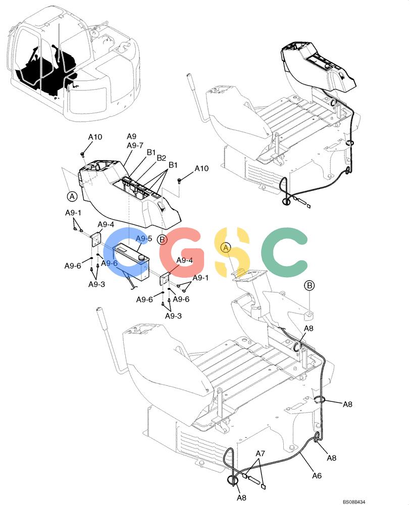 纽荷兰零件查询(E70BSR) - COMPACT CRAWLER EXCAVATOR BTW YT05-15001 - 18000 (NA) (4/08-) (02-26-06[00]) - RADIO INSTALLATION & SWITCH INSTALLATION (YN54E00010F1 & LV50E00001F1) New Holland Constructuion