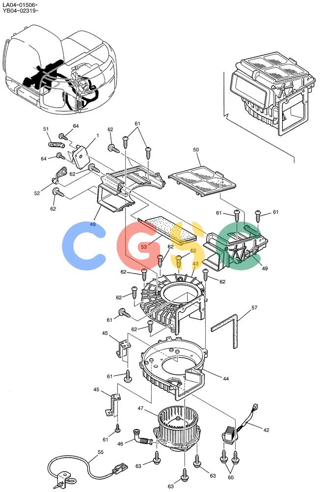 纽荷兰零件查询(E200SRLC) - CRAWLER EXCAVATOR BTW LA04-01506 - LA04-01625 (01-058[01]) - CONDITIONER ASSY, AIR New Holland Constructuion