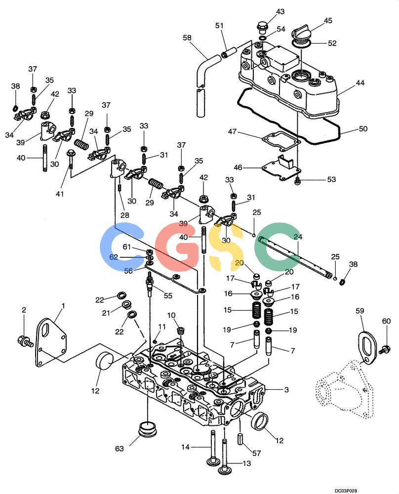 纽荷兰零件查询(E15) - COMPACT CRAWLER EXCAVATOR (N.A.) (1/06-) (02-12[00]) - CYLINDER HEAD AND COVER New Holland Constructuion