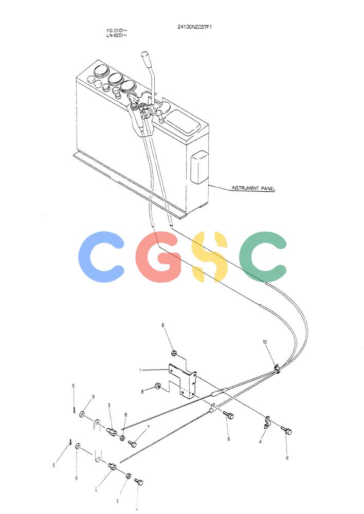 神钢零件查询(K907CLC) - EXCAVATOR BTW YG0101 - YG0500 (1/85-12/03) (08-022) - CONTROL ASSY ENGINE Kobelco