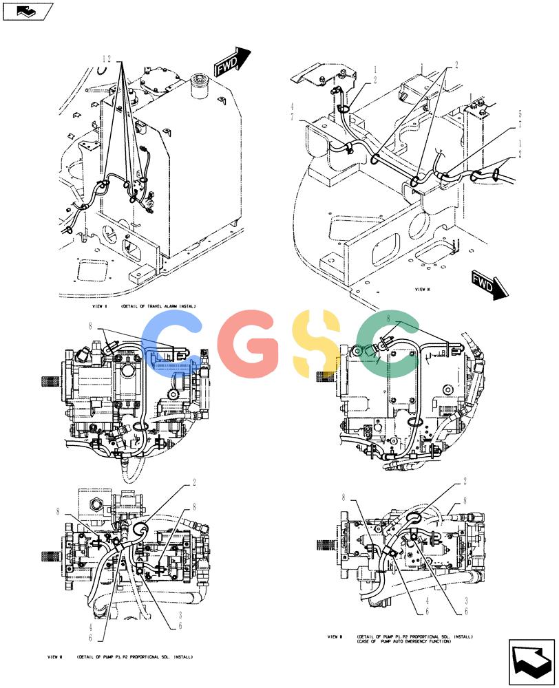 纽荷兰零件查询(E135BSRLC) - CRAWLER EXCAVATOR ASN YH06-08001 (01-083[03]) - HARNESS ASSEMBLY, UPPER New Holland Constructuion