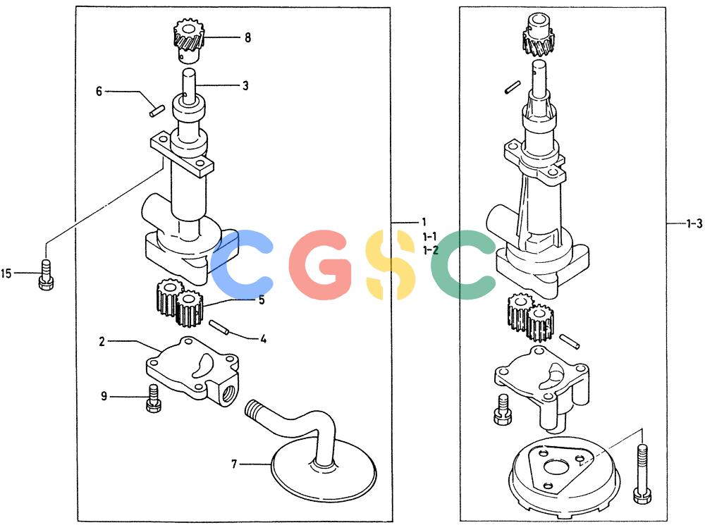 神钢零件查询(K903C) - EXCAVATOR ASN LE5701 (1/87-12/03) (01-006) - OIL PUMP & FIXING PARTS Kobelco