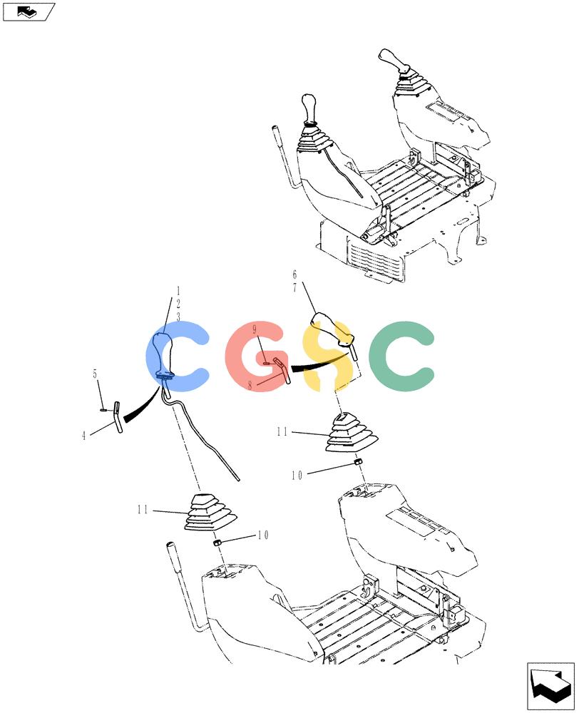 神钢零件查询(ED150-2) - BLADE RUNNER EXCAVATOR/DOZER ASN LH01-01001 (1/09-12/12) (01-050[03]) - CONTROLS, OPERATORS Kobelco