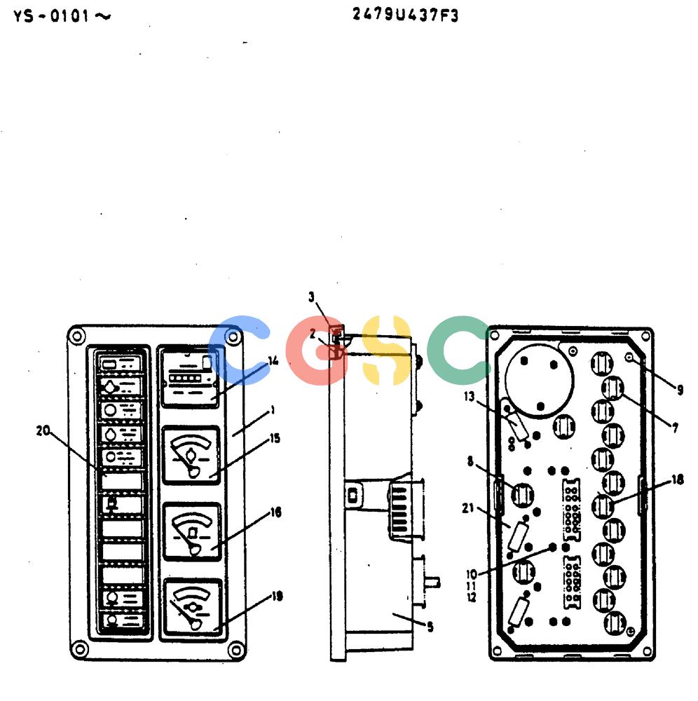 神钢零件查询(MD400LC) - EXCAVATOR BTW YS0101 - YS0200 (1/80-12/06) (05-009) - CLUSTER ASSY, GUAGE Kobelco