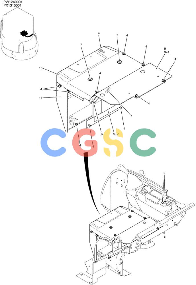 纽荷兰零件查询(E35SR) - COMPACT CRAWLER EXCAVATOR ASN PX13-15001 (N6TN61732) (NA) (1/06-) (01-060) - HEATER ASSY (WITHOUT HEATER) New Holland Constructuion