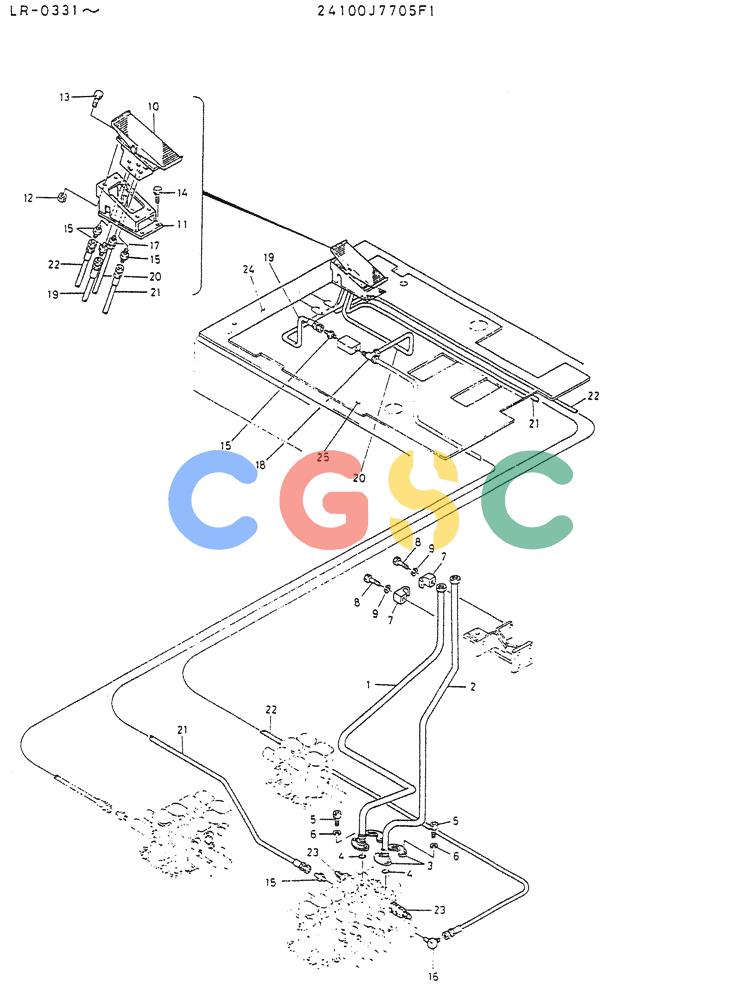 神钢零件查询(K914) - EXCAVATOR ASN LR-0143 (1/79-12/03) (03-013) - CONTROL ASSY (FOR THUMB BUCKET) (FOR NORTH AMERICA FOR SOME BUCKET) P/N 24100J7705F1 Kobelco