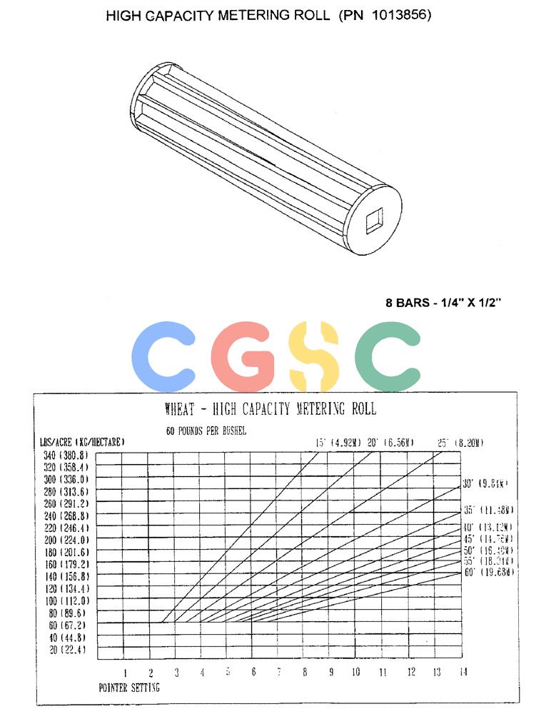 凯斯零件查询(1100) - CONCORD AIR SYSTEM (10/97-12/00) (D09) - HIGH CAPACITY METERING ROLL, PN 1013856 Case Agriculture