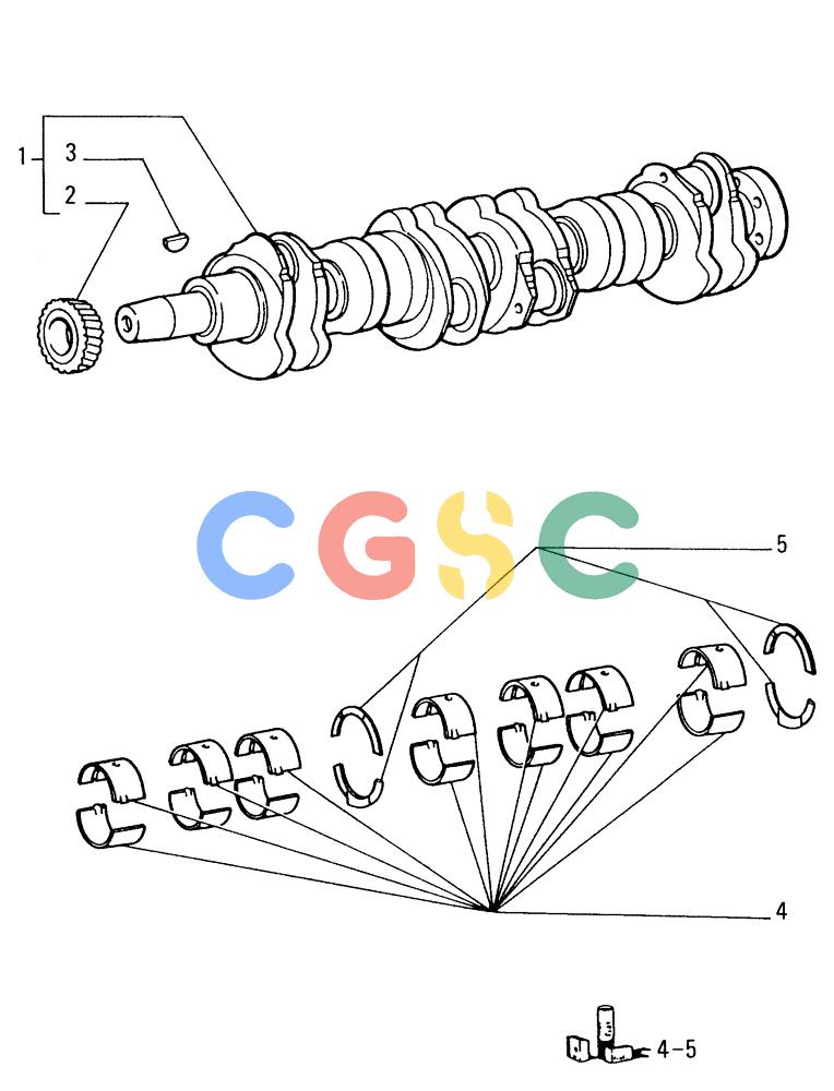 纽荷兰零件查询(FD175) - CRAWLER DOZER (N.A. VERSION)(S/N 061640 & AFTER) (1/93-) (0.080[01]) - CRANKSHAFT New Holland Constructuion