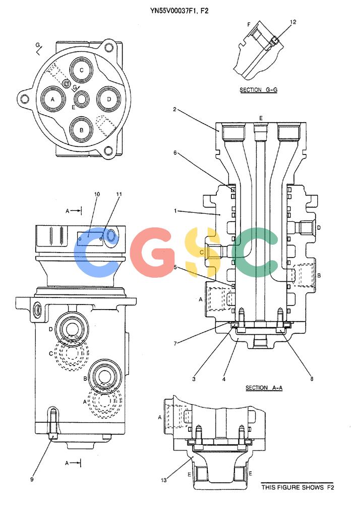 纽荷兰零件查询(E160) - CRAWLER EXCAVATOR (N.A.) (1/06-) (08 -84[00]) - SWIVEL CONNECTION New Holland Constructuion