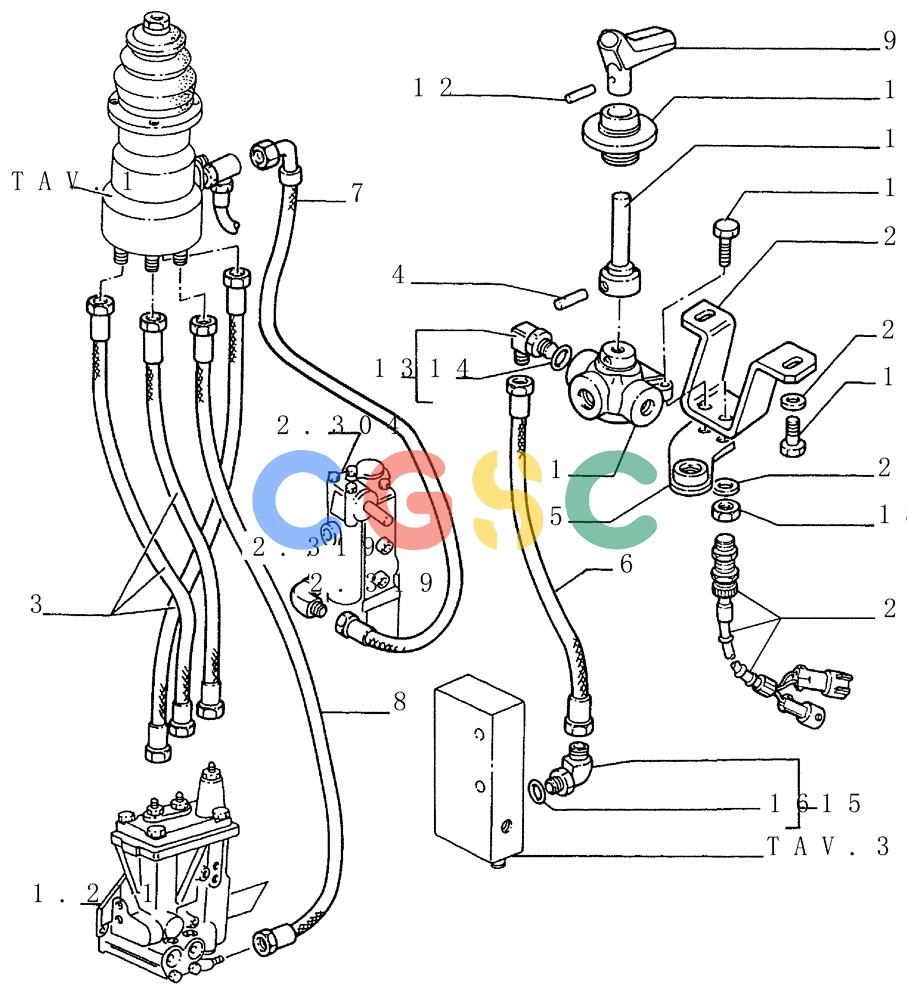 纽荷兰零件查询(FD145) - CRAWLER DOZER (N.A. VERSION) (10/98-) (1.224[02]) - TRANSMISSION OUTER CONTROLS New Holland Constructuion
