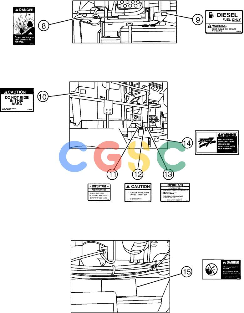 凯斯零件查询(4375) - TITAN FLOATER (5/98-8/99) (09-001[02]) - EXTERIOR DECALS Case Agriculture