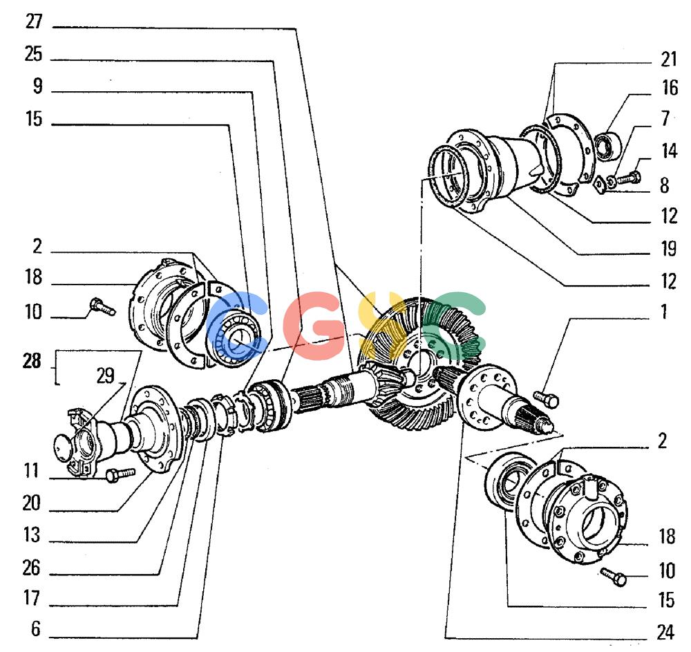 纽荷兰零件查询(FL5B) - CRAWLER LOADER (B4.04[001]) - CENTRAL DRIVE GEARS New Holland Constructuion