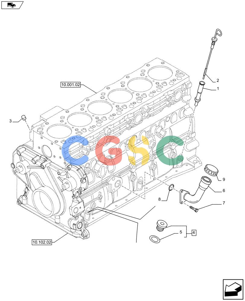 神钢零件查询(F4GE9684B J605) - ENGINE 5801385851 - 84369828 (1/13-) (10.304.01[01]) - ENGINE OIL DIPSTICK (504065470 - 504069234) Kobelco