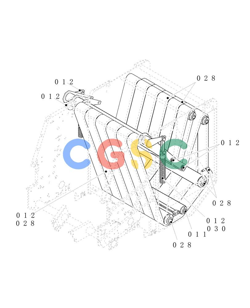 凯斯零件查询(RBX461) - CASE IH ROUND BALER (12/01-12/02) (INDEX[5]) - PICTORIAL INDEX, BELTS & IDLER ROLLERS (011, 012, 028 & 030) Case Agriculture