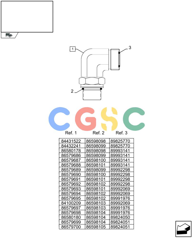 凯斯零件查询(LB433S) - BIG RECTANGULAR BALER (9/08-12/12) (07.502[03]) - HYDRAULIC FITTINGS, ANGULAR Case Agriculture