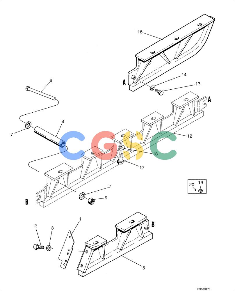 纽荷兰零件查询(D95) - CRAWLER DOZER - NA (1/06-) (05-08) - TRACK GUARDS New Holland Constructuion
