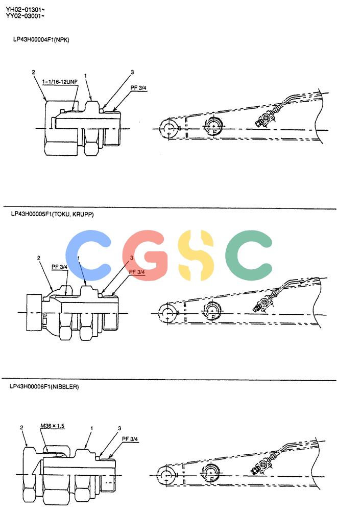 神钢零件查询(ED150) - BLADE RUNNER EXCAVATOR/DOZER BTW YL04-00501 - YL04-00554 (4/03-10/03) (07-021) - CONNECTOR ASSY Kobelco