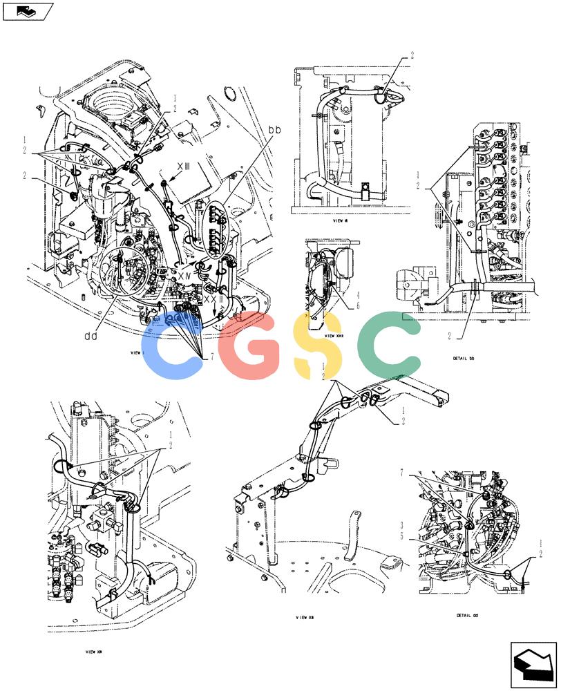 纽荷兰零件查询(E135BSRLC) - CRAWLER EXCAVATOR ASN YH06-08001 (01-083[02]) - HARNESS ASSEMBLY, UPPER New Holland Constructuion