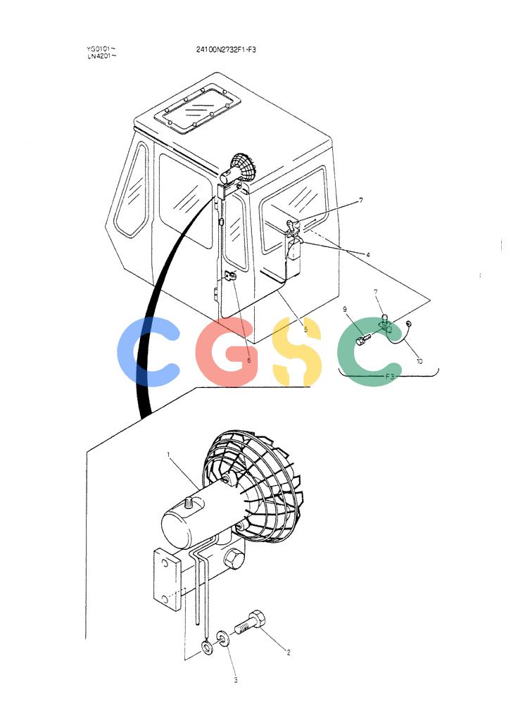 神钢零件查询(K907CLC) - EXCAVATOR BTW YG0101 - YG0500 (1/85-12/03) (08-028) - FAN ASSY Kobelco