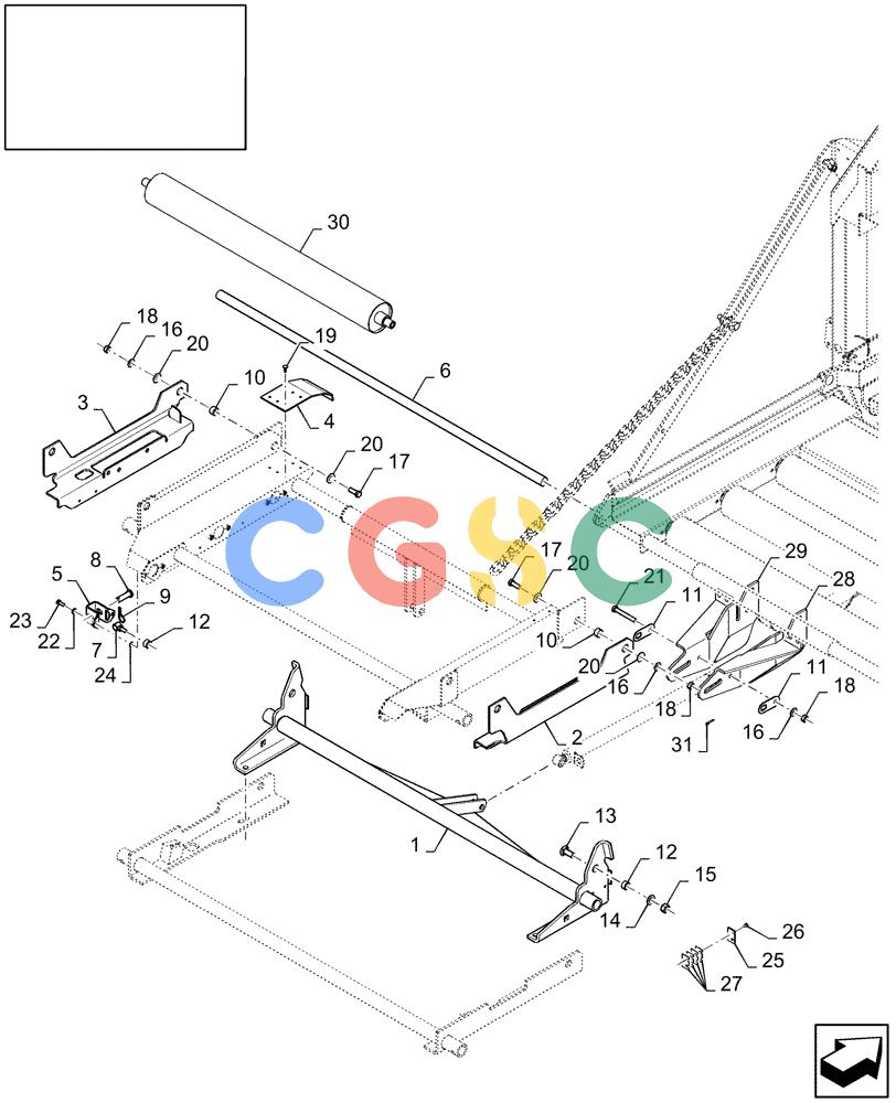 凯斯零件查询(LB433S) - BIG RECTANGULAR BALER (9/08-12/12) (18.87718024[02]) - DIA : BALE WEIGHING SYSTEM Case Agriculture