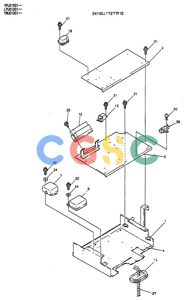 神钢零件查询(SK130LC) - EXCAVATOR BTW YPU1001 - YPU2000 (1/98-12/98) (05-016[01]) - CONTROLLER ASSY (24100J17277F12) Kobelco