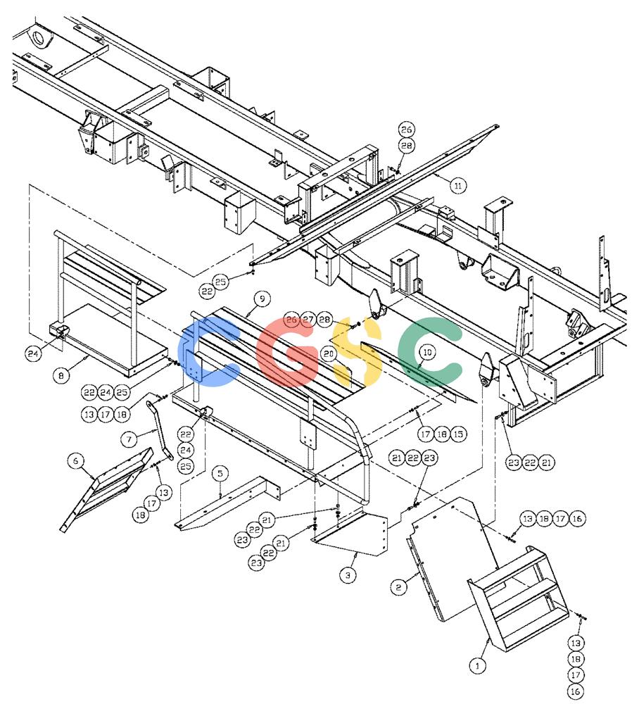 凯斯零件查询(4330) - TITAN FLOATER (6/98-8/99) (04-011) - WALKWAY GROUP - CURB SIDE Case Agriculture
