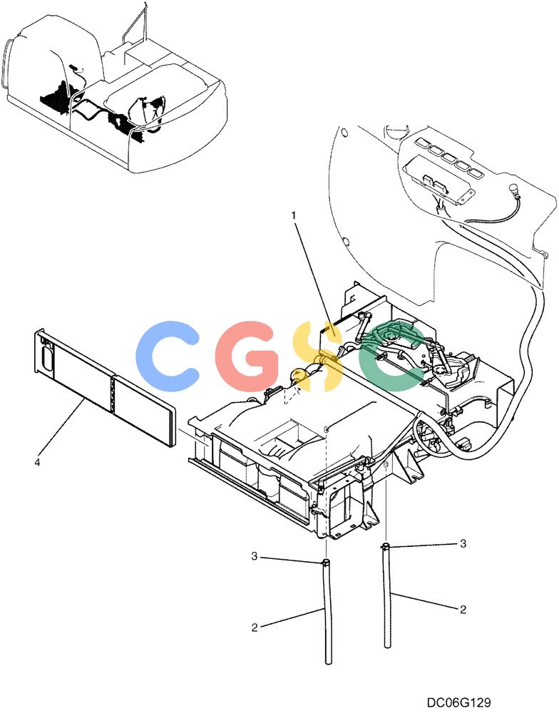 纽荷兰零件查询(E215B) - CRAWLER EXCAVATOR - TIER 3 (NA) - ASN N7DA21001 (1/07-) (1.073[00]) - CONDITIONER ASSEMBLY, AIR (YN20M00113F1) New Holland Constructuion