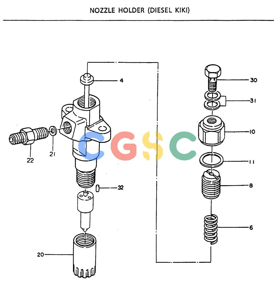 神钢零件查询(MD140C) - EXCAVATOR BTW YPU0301 - YPU0500 (1/80-12/06) (17-022) - NOZZLE HOLDER (DIESEL KIKI) Kobelco
