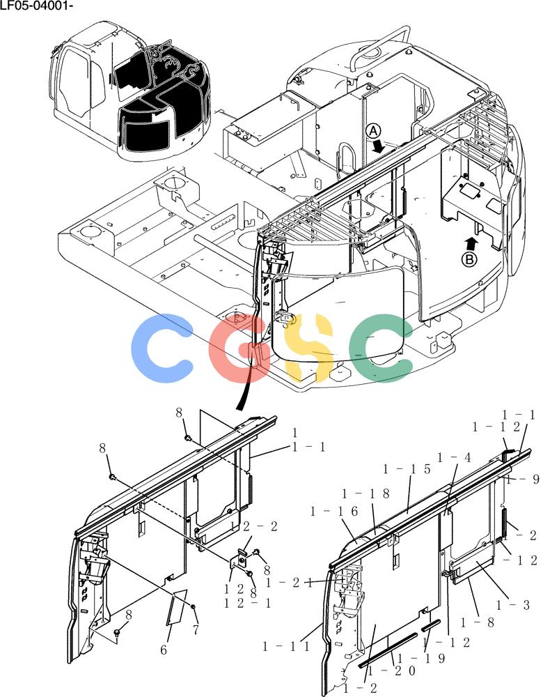 纽荷兰零件查询(E80BMSR) - CRAWLER EXCAVATOR ASN LF05-04001 - (N8TA18060) (240-17[1]) - GUARD INSTAL New Holland Constructuion