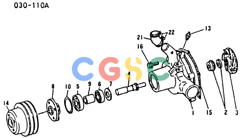 神钢零件查询(6D16-T) - MITSUBISHI DIESEL ENGINE - K909 II & K909LC II EXCAVATORS (1/87-12/06) (01-001) - WATER PUMP Kobelco