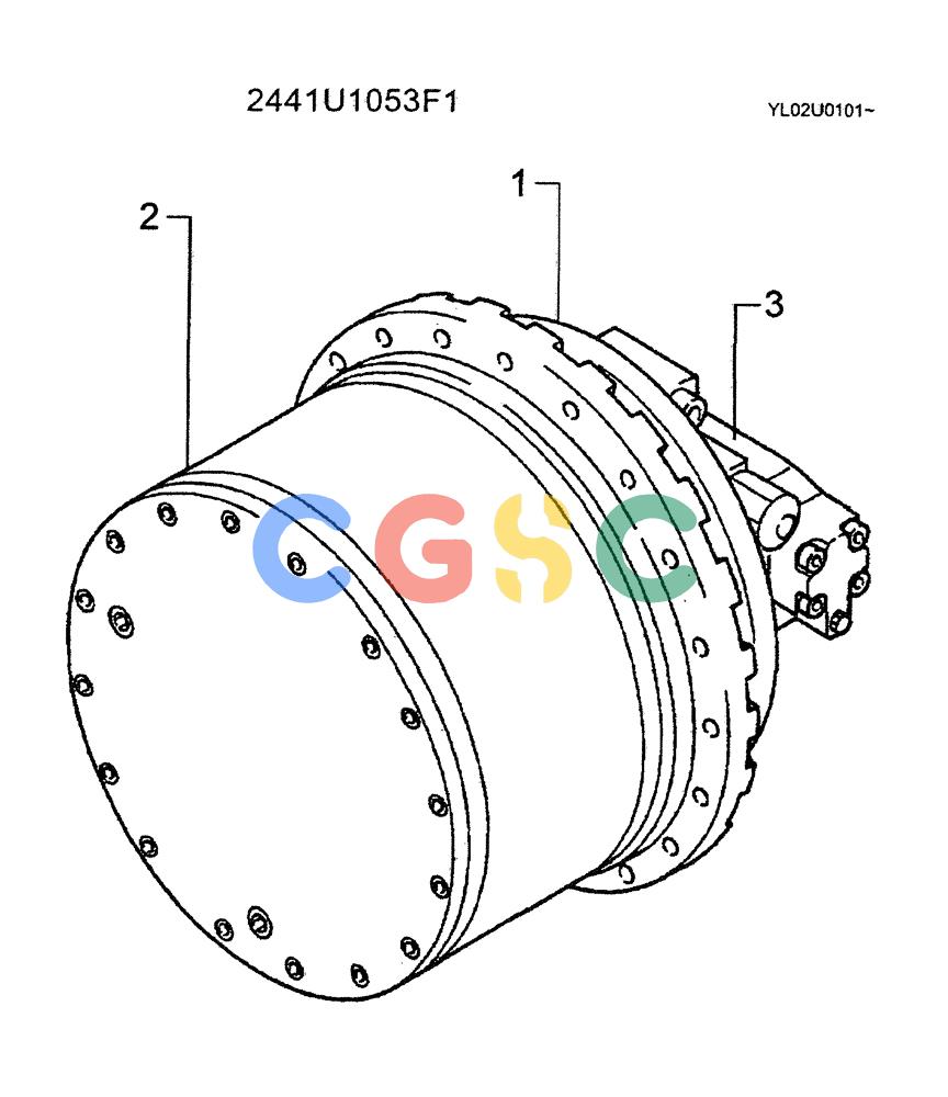 神钢零件查询(ED190LC) - BLADE RUNNER EXCAVATOR/DOZER BTW YL02U0101 - YL03U0135 (1/02-12/06) (06-008) - MOTOR ASSY, HYD (PROPELLING) Kobelco